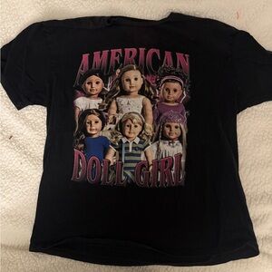 Black American Doll Girl Graphic T-Shirt